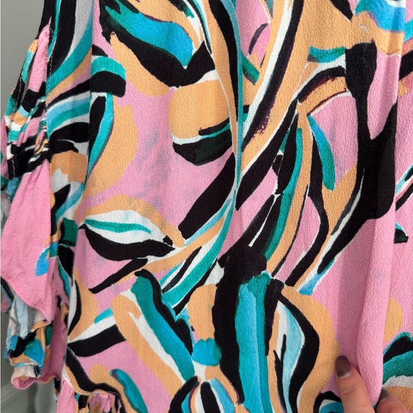 Corey Lynn Calter Pink and Green Midi Dress - Picture 9 of 10